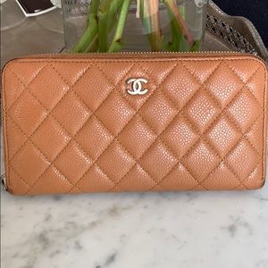Chanel zip around wallet
